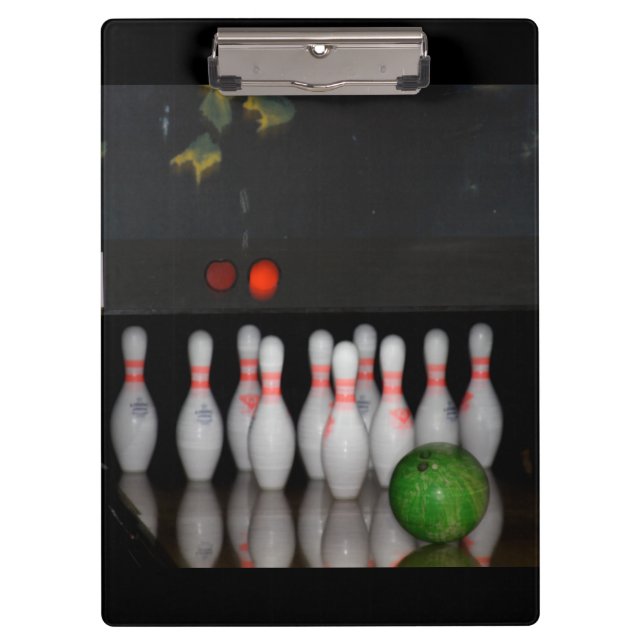 Bowling Clipboard Klemmbrett (Vorderseite)