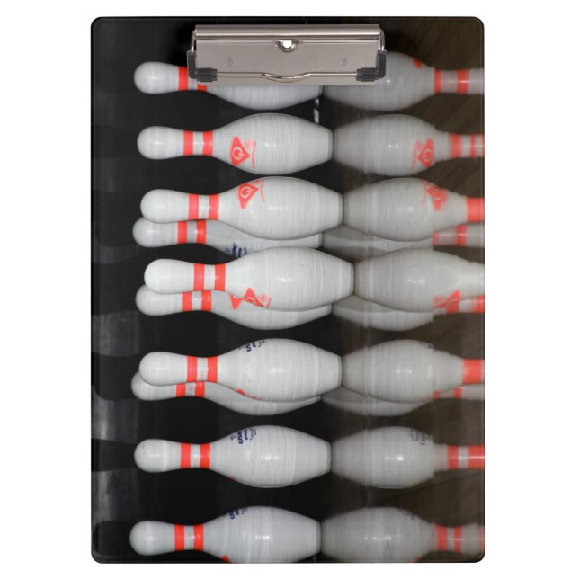 Bowling Clipboard Klemmbrett (Vorderseite)