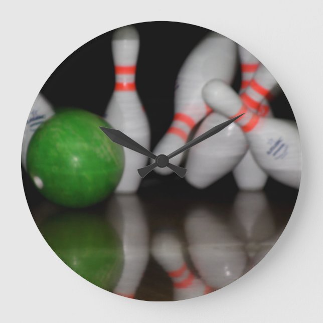 Bowling Clock Große Wanduhr (Vorderseite)
