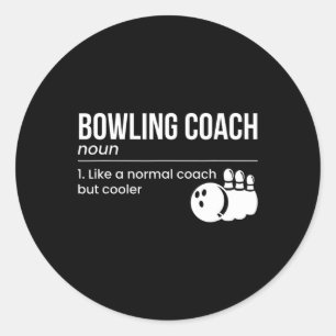 Bowling Coach Definition Runder Aufkleber