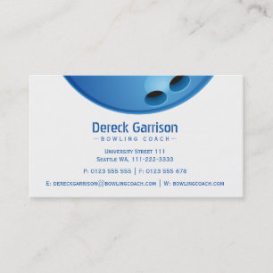 Bowling Coach   Perfekter Player Visitenkarte