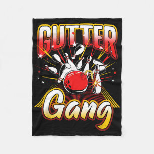 Bowling Cool Gutter Gang Bowlers 10 Button Fleecedecke