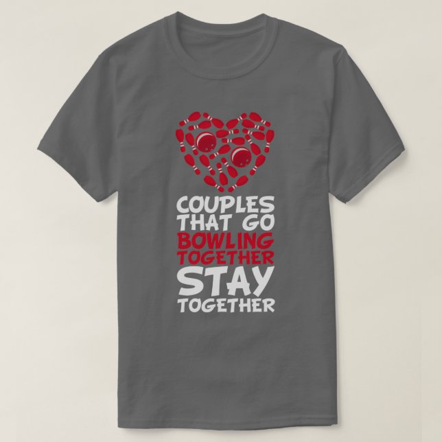 Bowling Couple T T-Shirt (Design vorne)