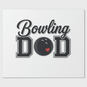 Bowling Dad Vintage Gravur Shirt Design_1 Geschenkpapier