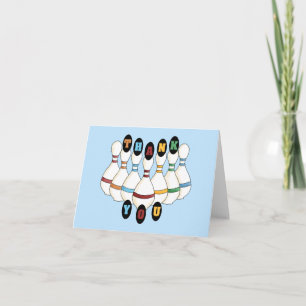 Bowling Dankeschön Karte