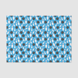 Bowling Decoupage Birthday Party Blue Seidenpapier