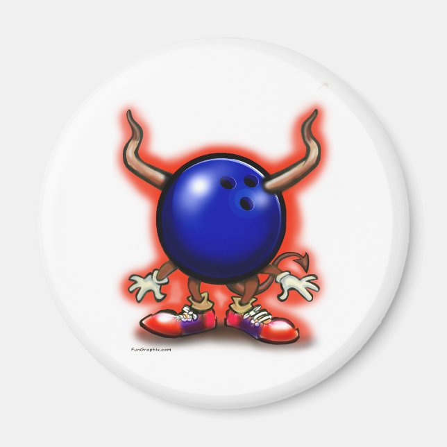 Bowling Demon Magnet (Vorne)