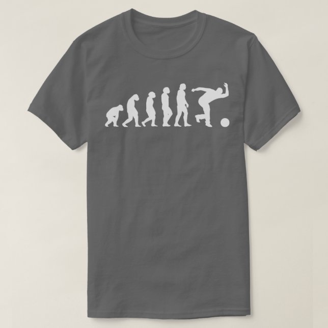 Bowling der Evolution T-Shirt (Design vorne)