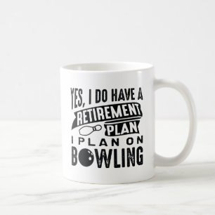 Bowling des Rentenplans Kaffeetasse