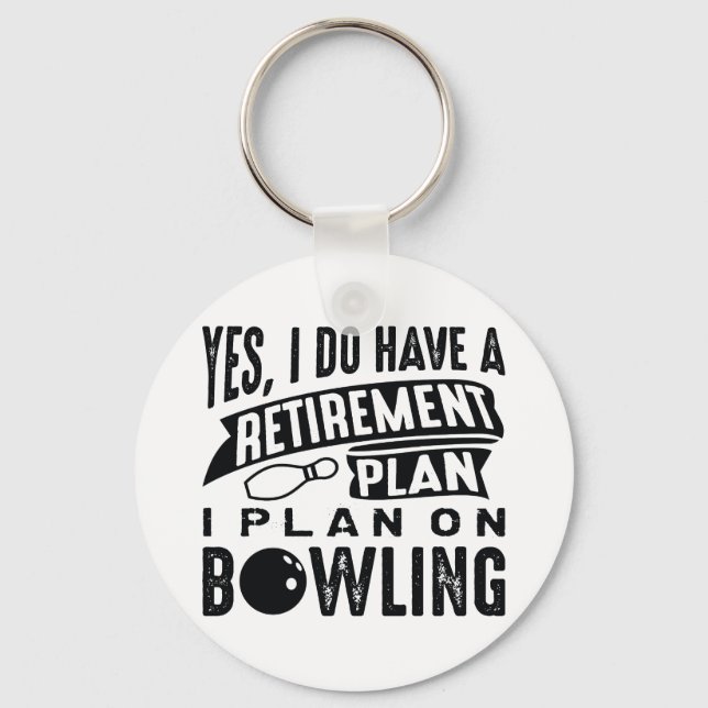 Bowling des Rentenplans Schlüsselanhänger (Vorderseite)