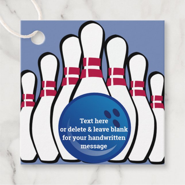 Bowling Design Fevor Card Geschenkanhänger (Vorderseite)