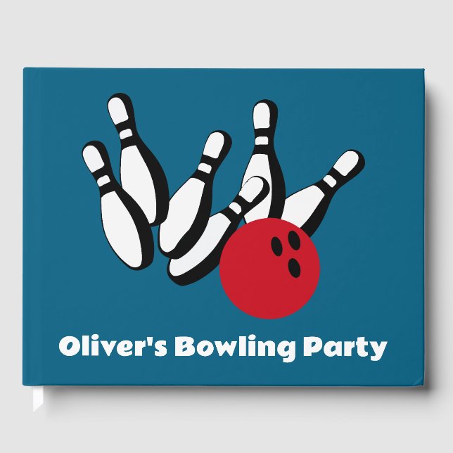 Bowling Design Gästebuch (Vorderseite)