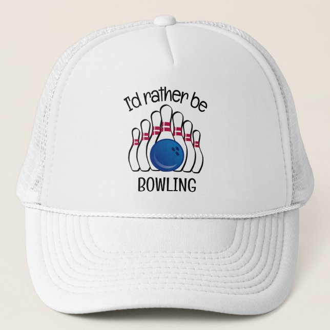 Bowling Design Hat Truckerkappe (Vorderseite)