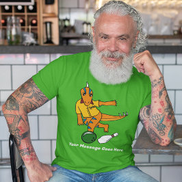 Bowling Dinosaurier Cartoon Personalisiert Bowlers T-Shirt