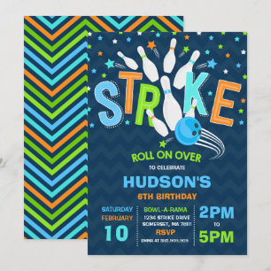 Bowling Einladung Bowling Geburtstagsparty Streik