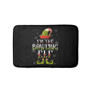 Bowling Elf Christmas Badematte