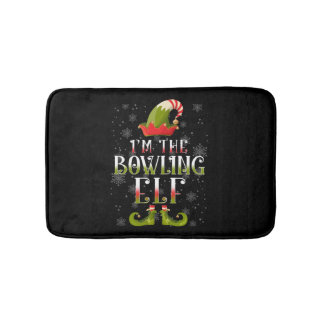 Bowling Elf Christmas Badematte