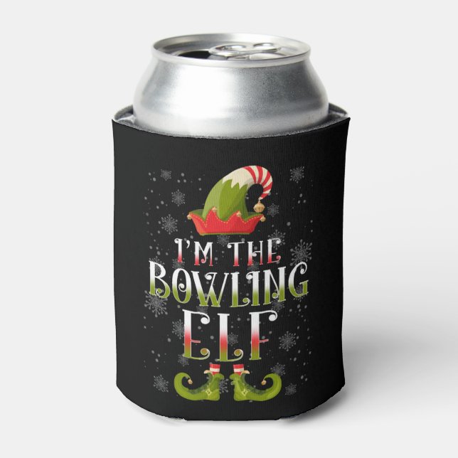 Bowling Elf Christmas Dosenkühler (Kanne Vorderseite)