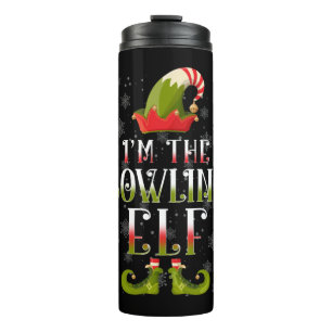 Bowling-Elfen-Weihnachten Thermosbecher