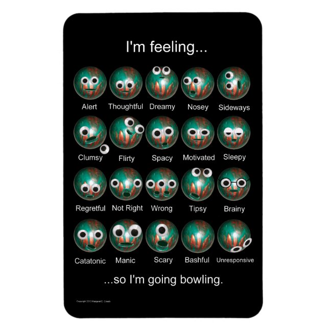 Bowling Emotions Magnet (Vertikal)