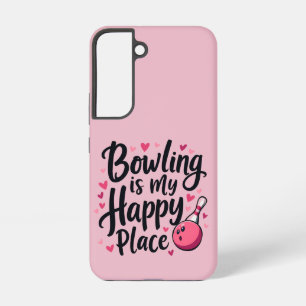 Bowling-Enthusiast Süße Retro-Ästhetik Sportdesign Samsung Galaxy Hülle