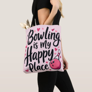 Bowling-Enthusiast Süße Retro-Ästhetik Sportdesign Tasche