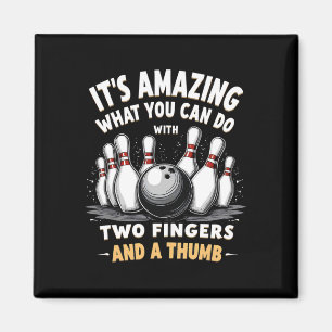 Bowling Es ist Phantastisch, was man 2 Finger und Magnet