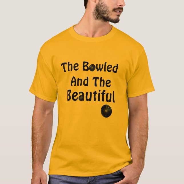 Bowling Et Beaux Bowls De Pelouse Design, Tshirt H (Devant)