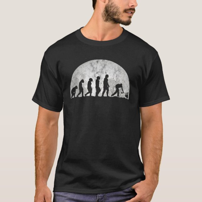 Bowling-Evolution Evolution Des Menschen Kegel Keg T-Shirt (Vorderseite)