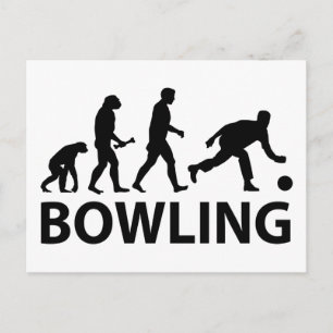 Bowling Evolution Postkarte