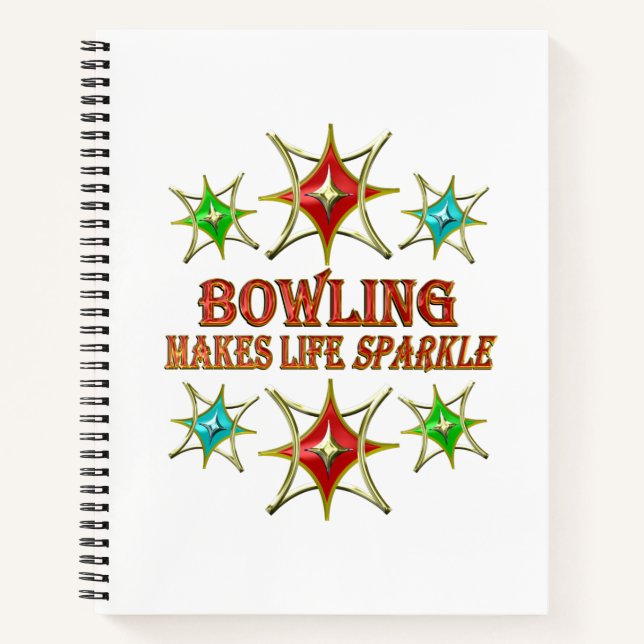 BOWLING EXTRAVAGANT STARS NOTIZBUCH (Vorderseite)