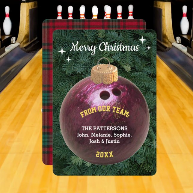 Bowling Fan Personalisiert Ornament Weihnachtskart Dankeskarte (Von Creator hochgeladen)