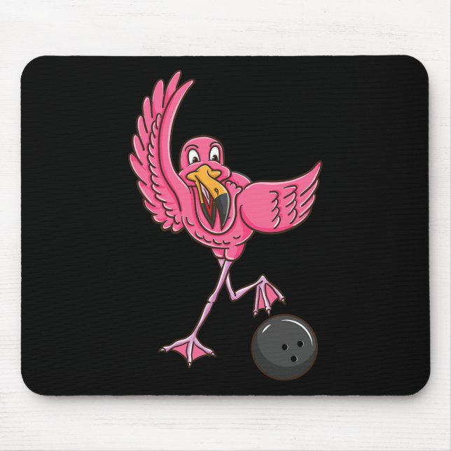 Bowling Flamingo 1 Mousepad (Vorne)