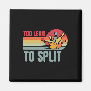 Bowling Funny Bowler Team Retro zu Legit zu teilen Magnet