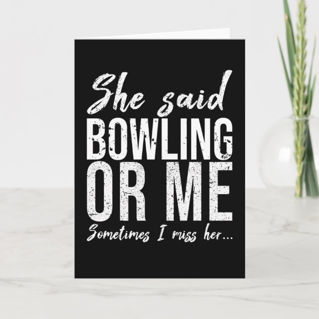Bowling funny sports gift idea karte (Vorderseite)