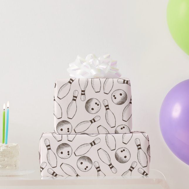 Bowling Geschenkpapier (Partygeschenke)