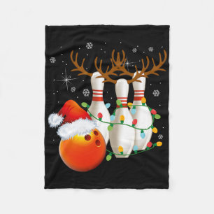 Bowling Gifts Christmas Bowling Weihnachtsmannmütz Fleecedecke