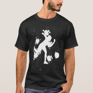 Bowling Girl Ball Button Bowler Strike Bowling Fan T-Shirt