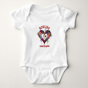 Bowling Glitzern Baby Strampler