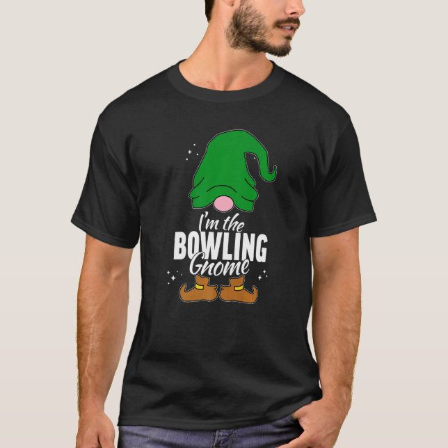Bowling Gnome Matching Family Group Christmas Part T-Shirt (Vorderseite)