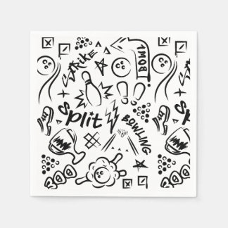 Bowling Graffiti Napkins Serviette