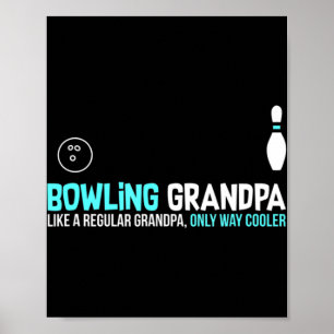 Bowling Grandpa Fun Niedlich League Gift Poster
