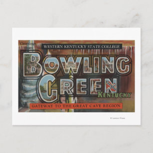 Bowling Green, Kentucky - Großbuchstaben - Szenen Postkarte