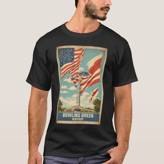 Bowling Green Kentucky Usa Vintage Tourismus T-Shirt (Vorderseite)