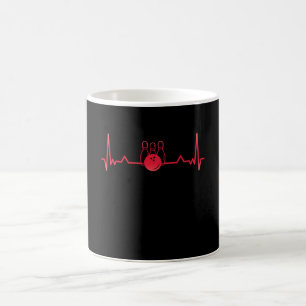 Bowling Heartbeat Button Bowl Funny Geschenk Kaffeetasse