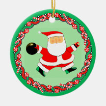 Bowling Holiday Keramik Ornament
