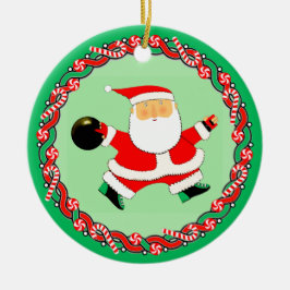 Bowling Holiday Keramik Ornament