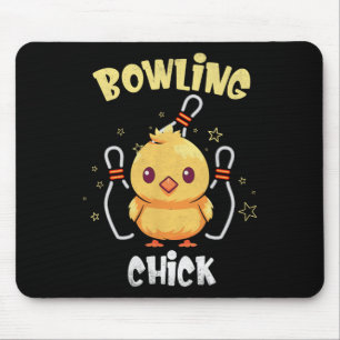 Bowling Huhn Lustiges Huhn Athlet Bowler Männer Fr Mousepad