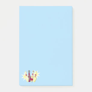Bowling im Vintage-Stil Post-it Klebezettel