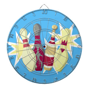 Bowling im Vintagen Stil Dartscheibe